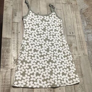 American Eagle Outfitters Kids Dress in Green and White Floral